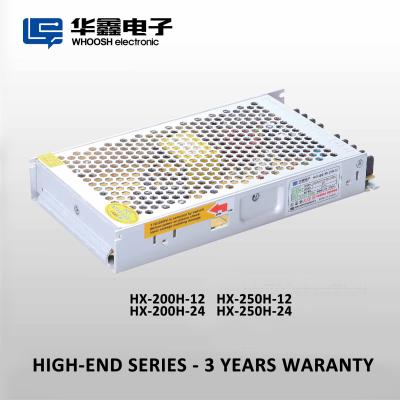 China Conductor interior de la tira de la fuente de alimentación del modo de la transferencia IP20 16.7A 200W 12V LED en venta