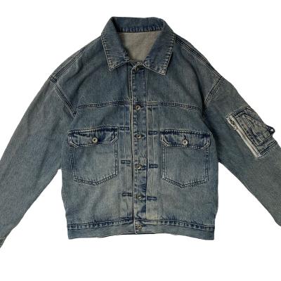 China Antibacterial Wholesale OEM Men's Denim Cotton Fabric Jacket Manufacturer Custom Denim Jacket for sale