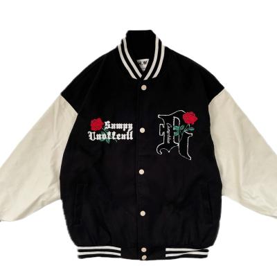 China Custom Made Vigor Plus Size Chenille Embroidery Leather Sleeve Baseball Letterman Varsity Jacket For Men for sale