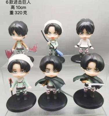 China Cartoon Toy Anime Attack on Titan's Q figure Mikasa Ackerman Levi Alan Levi Eren Mikasa Action Figure Toy Doll version for sale