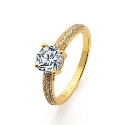 China FASHIONABLE Custom Engagement Ring Jewelry 925 Sterling Silver Moissanite Rings Women for sale