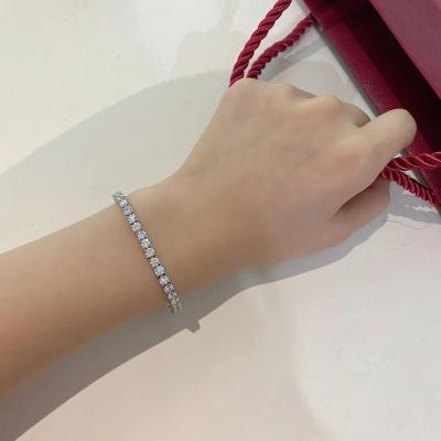 China TRENDY hip hop 3.5mm moissanite tennis bracelet jewelry women bracelet for sale