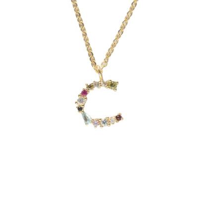 China Wholesale FASHIONABLE Multicolor Letter C Initial Necklace Pandant Necklace for sale