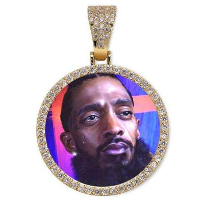 China Hiphop 18k gold plated vvs silver moissanite jewelry custom hip hop photo pendant for sale