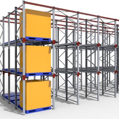 China Order By FIFO Storage Rack Drive Racking System 1000kg-2000KG / Pallet for sale