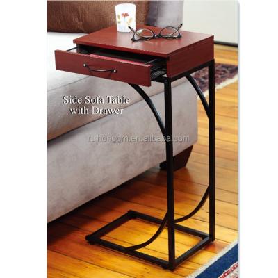 China Traditional Metal Sofa Side Table With Drawer Side Coffee Table for sale