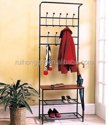 China (Hall Tree Bench Furniture Hook WAY HANGER ORGANIZER Standing Coat Shoe adjustable from ENTRY the other way) RH-4825 clothes rack for sale