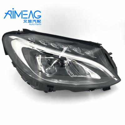 China W205 C180 C200 C280 C300 C63 Full Headlight Assembly High Quality Base LED With Rise Up C63 AMG for sale