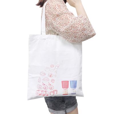 China Hot Sale Eco - Friendly Handled Cotton Organic Cross - Body Tote Shopping Bag Canvas for sale