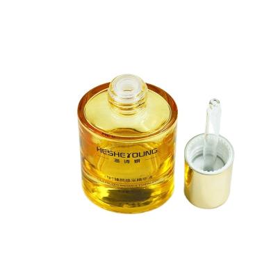 China 30ml Capacity Oval Glass Dropper Bottle for Silk-screen Printed Skin Care Packaging for sale