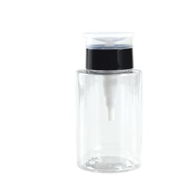 China OEM/ODM 150ml 33 Neck PET Cosmetic Eye Nail Polish Press Pump Remover Make-up Flask à venda