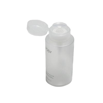 China 300ml Plastic PET Cosmetic Eye Nail Polish Push Down Pump Bottle for sale