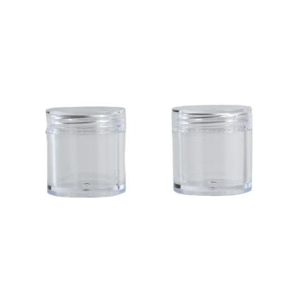 China 10ml Plastic PS Facial Cream Container Mini Sample Jar for Essential Oil Capacity 10ml for sale