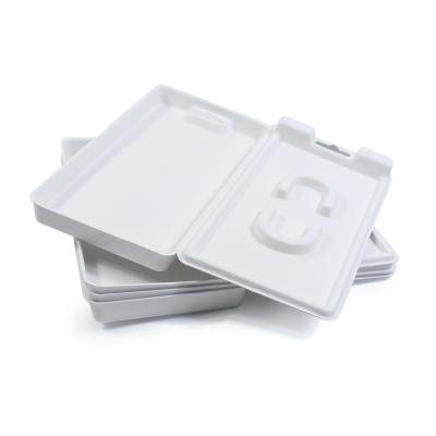 中国 Sugarcane Bagasse Paper Molded Pulp Packaging Trays For Electronic Products Phone Case 販売のため