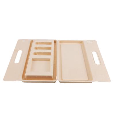 China Custom Design Biodegradable Paper Molded Pulp Tray Box For Lipstick Cosmetics Packaging Te koop