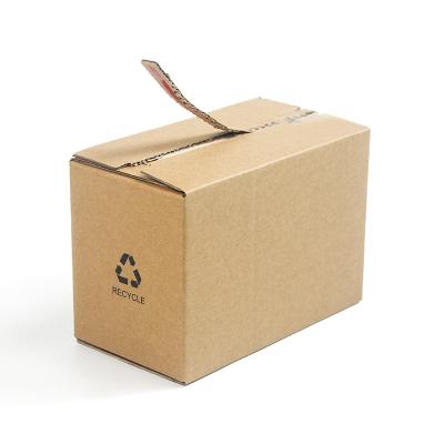 China Custom Brown Self Seal Adhesive Packaging Boxes Zipper Carton Box With Tear Strip zu verkaufen