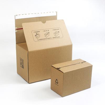 China Wholesale Recycled Corrugated Zipper Paper Cartons Box Custom Logo Packaging Printed Shipping Kraft Boxes zu verkaufen