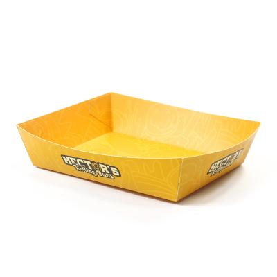 China CMYK or Panton Printing Kraft Paper Food Tray for Snacks and Cakes zu verkaufen