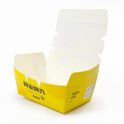 China Noodle Boxes Eco Friendly Food Container Pails With Handle Kraft Paper Corrugated à venda