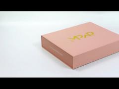 Custom Logo Luxury Pink Gold Stamping Magnetic Folding Gift Box