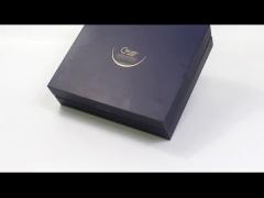 Luxury Royal Blue UV Coating Gold Foil Lid And Base Gift Box