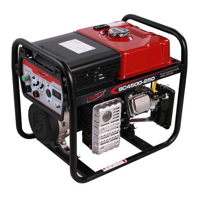 China Hotels 50A to 300A 1kw to 6.5kw Portable Gasoline Welding Generator (SC4500-250) for sale