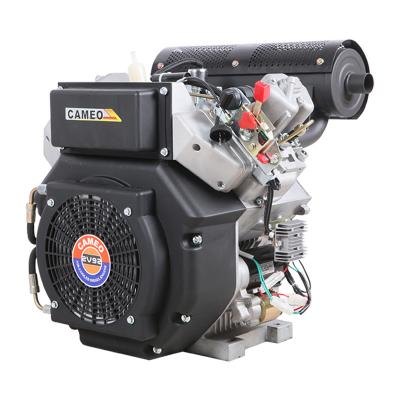 China Air-cooled 20HP to 30HP Diesel Engine 16kw 22HP 2V92f 2 Cylinder Diesel Engine Small Diesel Engine for sale