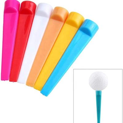 China Very Easy To Be Found On Grass Golf Wedge Tee 2 3/4 Inch 70mm Unbreakable Plastic Wedge Golf Tees Multicolor Reduce Strong Resistance For Golf Practice for sale