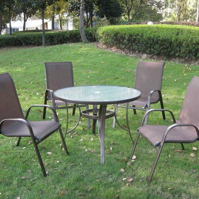 China Durable Outdoor Garden Furniture Patio Set Foldable Dining Chairs And Tables for sale