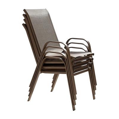 China Banquet Reception Waterproof Quality Flange Stack Armchair Steel Frame Surface Finish for sale