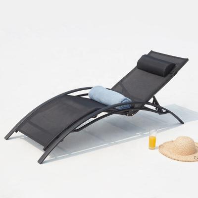 China Outdoor Adjustable Loungers Chaise Lounge Chair Set Backrest Sun Weather Outdoor Furniture For Poolside for sale