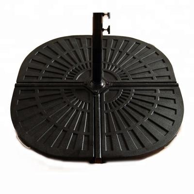 China Modern Propeller Shaped Round Resin Umbrella Base For Outdoor Cantilever Parasol for sale