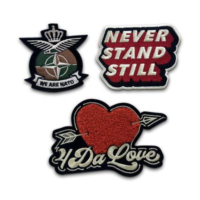 China Sustainable Wholesale Thermo Adhesive Cartoon Iron On Patches Custom Christmas 3D Sticker Patches Embroidery for sale