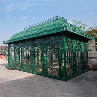 China Easily Install Gazebo Orangery Steel Glass for Garden for sale