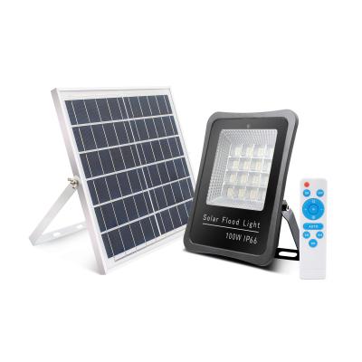 China Outdoor Waterproof Garden Sensor 100watt IP66 Solar Led Flood Light Solar Powered Price for sale