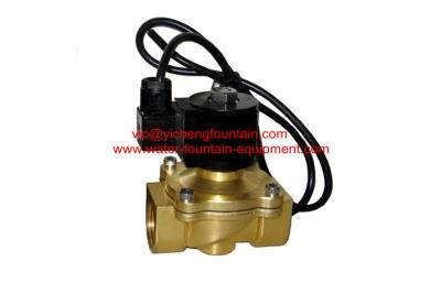 China Brass Material IP68 Two Ways Solenoid Valve Water Fountain Accessories AC24V for sale