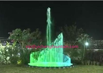 China Musical oben hinunter Spray-Wasser-Brunnen-Projekt mit Farbe RGB LED, die 2 Ringe und mittleren Spray ändert zu verkaufen