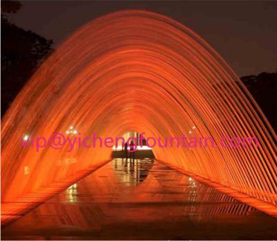 China O equipamento laminar da fonte de água do jato do arco-íris com luz do diodo emissor de luz faz o túnel de passeio à venda