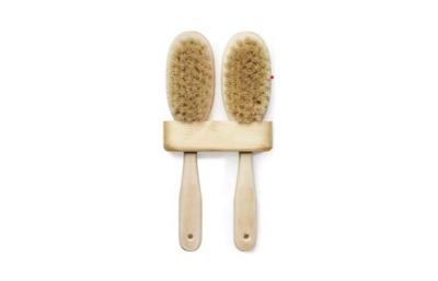 China Natural fiber Sauna Wooden Brush Steam Sauna Heater Accessories Body Bath Brush for sale