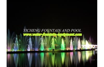 China Rectangular Floating Music Fountain , Musical Water Fountain  Dancing Water Fountain for sale