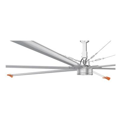 China 100-850 Chinese dc motor hvls aluminum alloy newcomer square meter giant ceiling fans for cow farm for sale