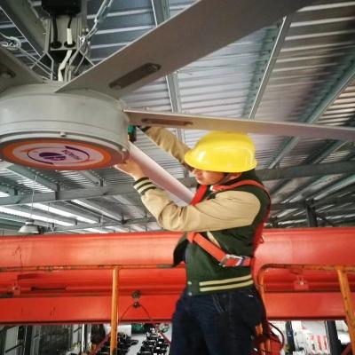 China 400 Square Meter 0.75KW Power Poultry Farm Ventilation Material Ceiling Fans And Aluminum Magnesium Alloy Blade for sale