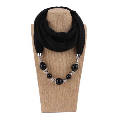 China Fashionable Hot Selling Solid Color Jewelry Necklace Pendant Scarf for sale