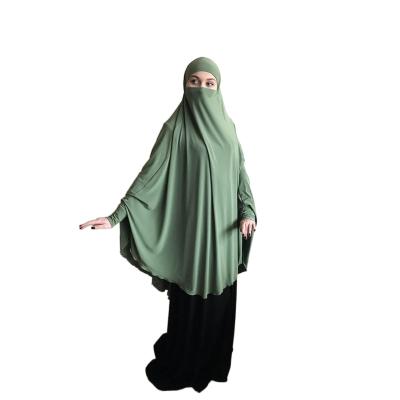 China dubai high quality abaya khimar jersey cotton muslim prayer dresses M for sale