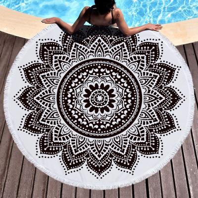 China Hot Selling Printed Round Microfiber Beach Towels Microfiber for sale