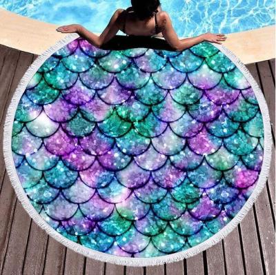 China Wholesale Towels Round Microfiber Beach Microfiber Travel Swimming Towel for sale