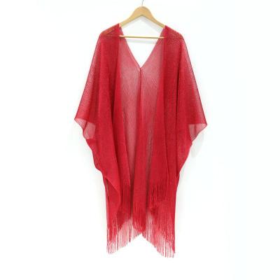 China Polyester Summer Hot Selling Beach Cover Up Plain Women Kimono Shawls for sale