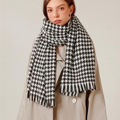 China Winter Cashmere Scarf Fashionable Hot Selling Knitted Shawl for sale