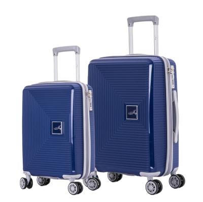 China PP material is lightweight high quality and inexpensive pp suitcase with lines large suitcase travel for sale