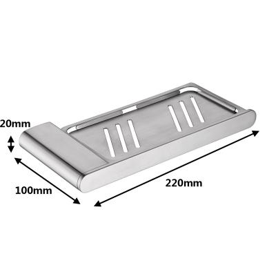 China Modern 304 Stainless Steel Hotel Soap Dish Holder Bathroom Accessories Brushed Outdoor Hotel Accessories Soap Case for sale